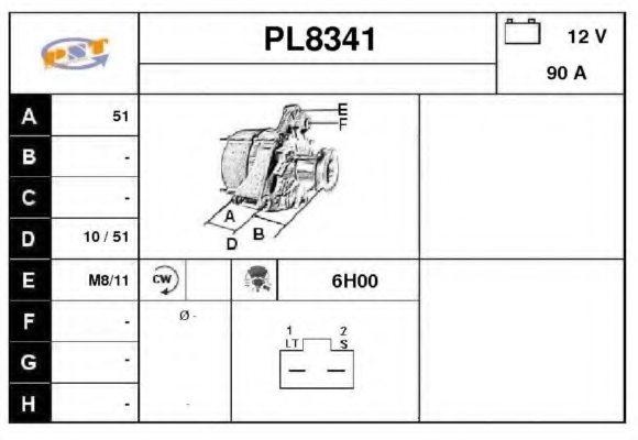 SNRA PL8341 Alternator